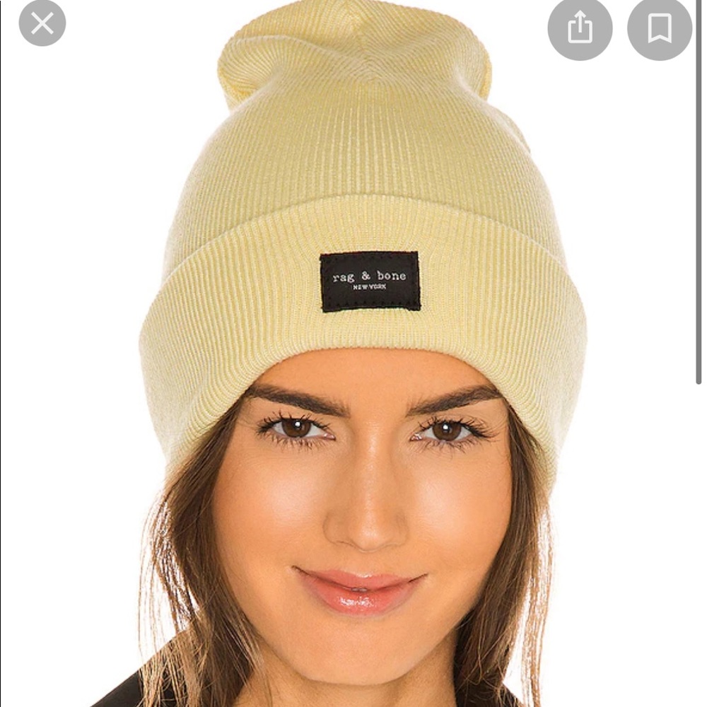 Rag & Bone Addison beanie in yellow